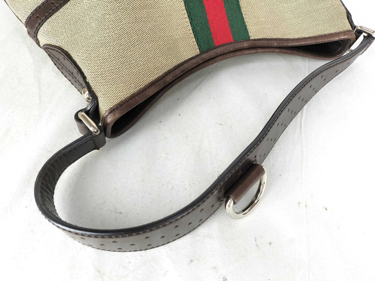 GUCCI 114877 One-Shoulder Bag, Sherry Line, Interlocking Canvas and Leather, Beige and Brown, Shoulder Bag
