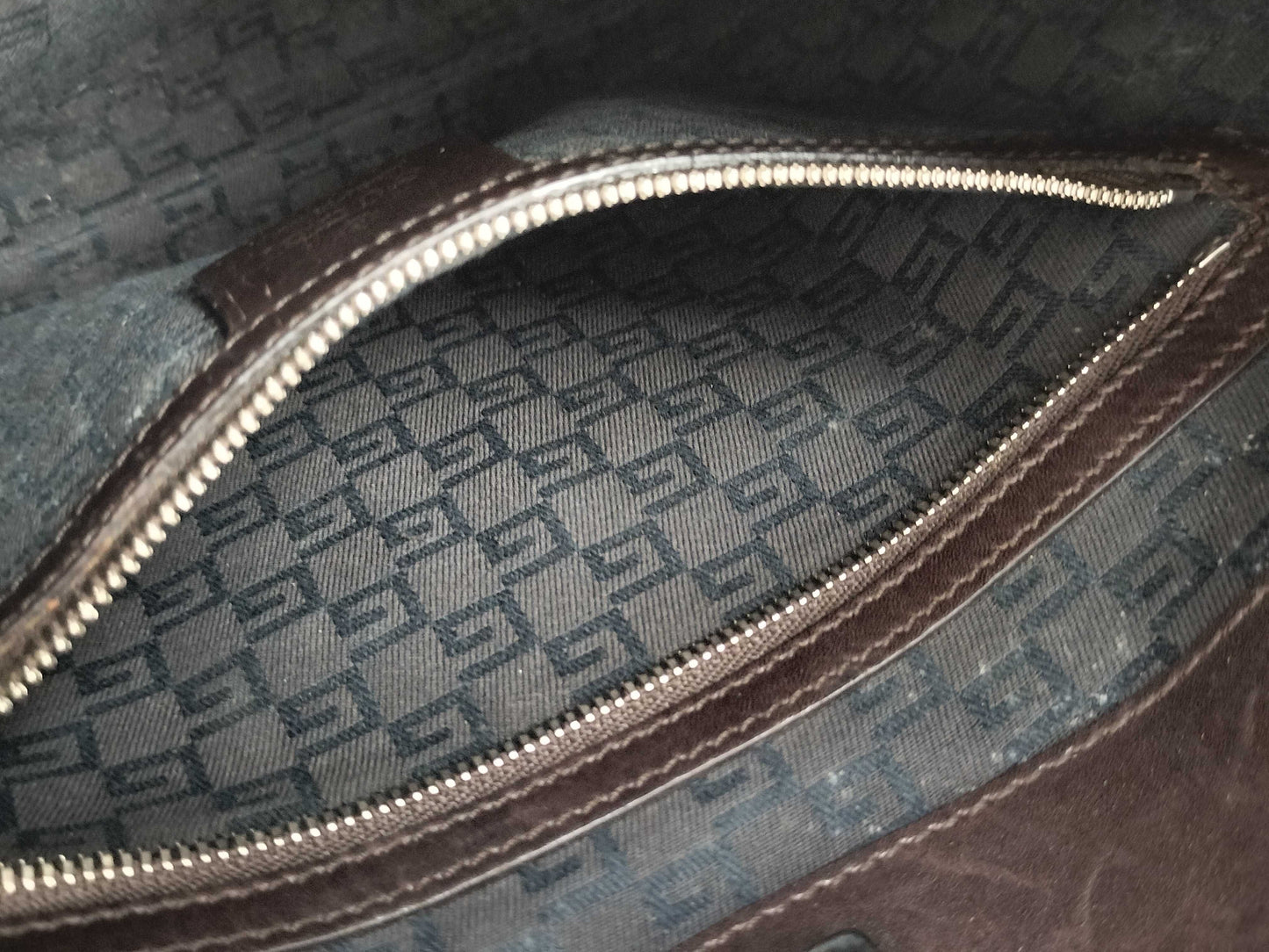 GUCCI 114877 One-Shoulder Bag, Sherry Line, Interlocking Canvas and Leather, Beige and Brown, Shoulder Bag
