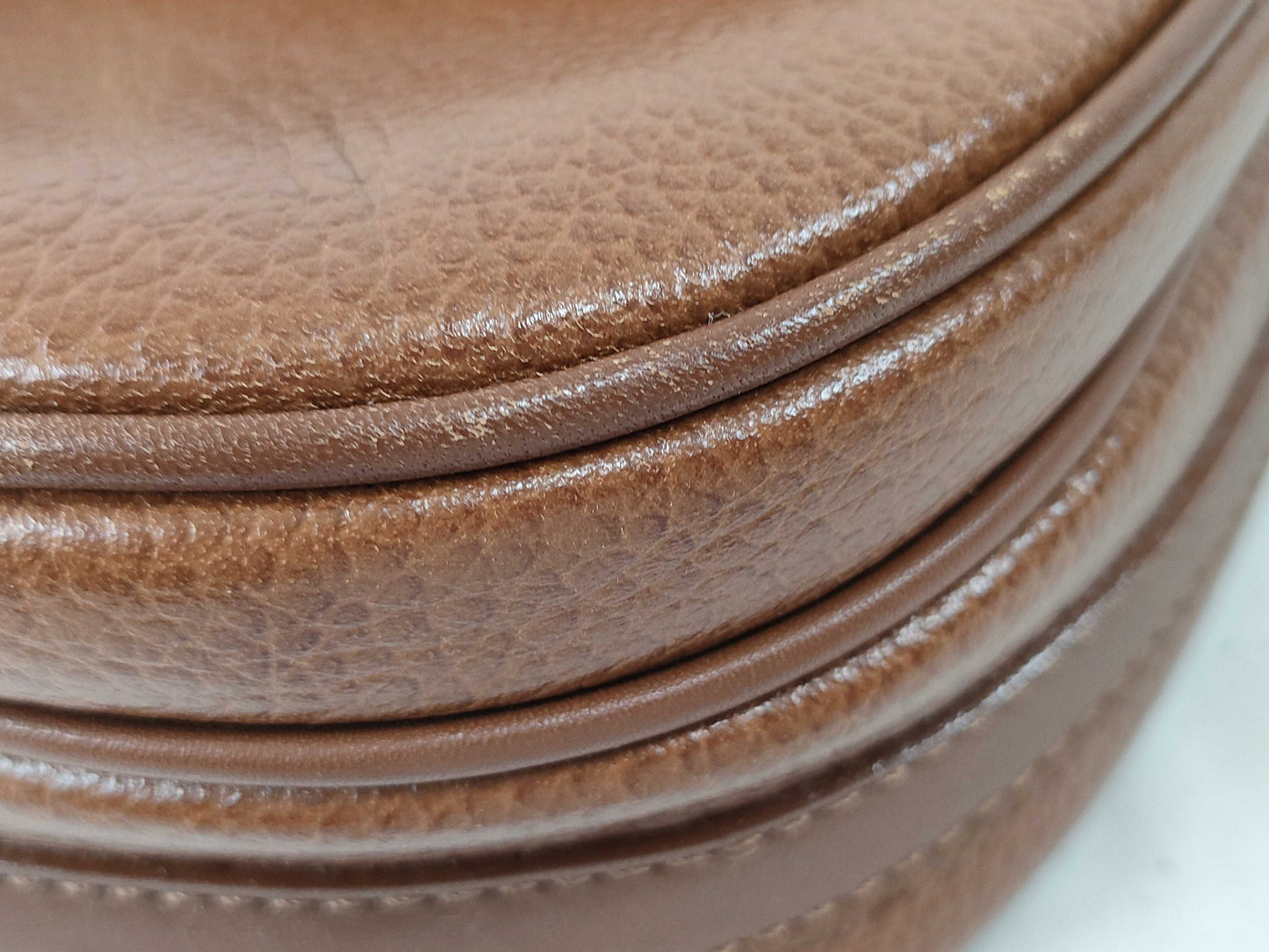 Burberrys Nova Check Leather Shoulder Bag Pochette Brown