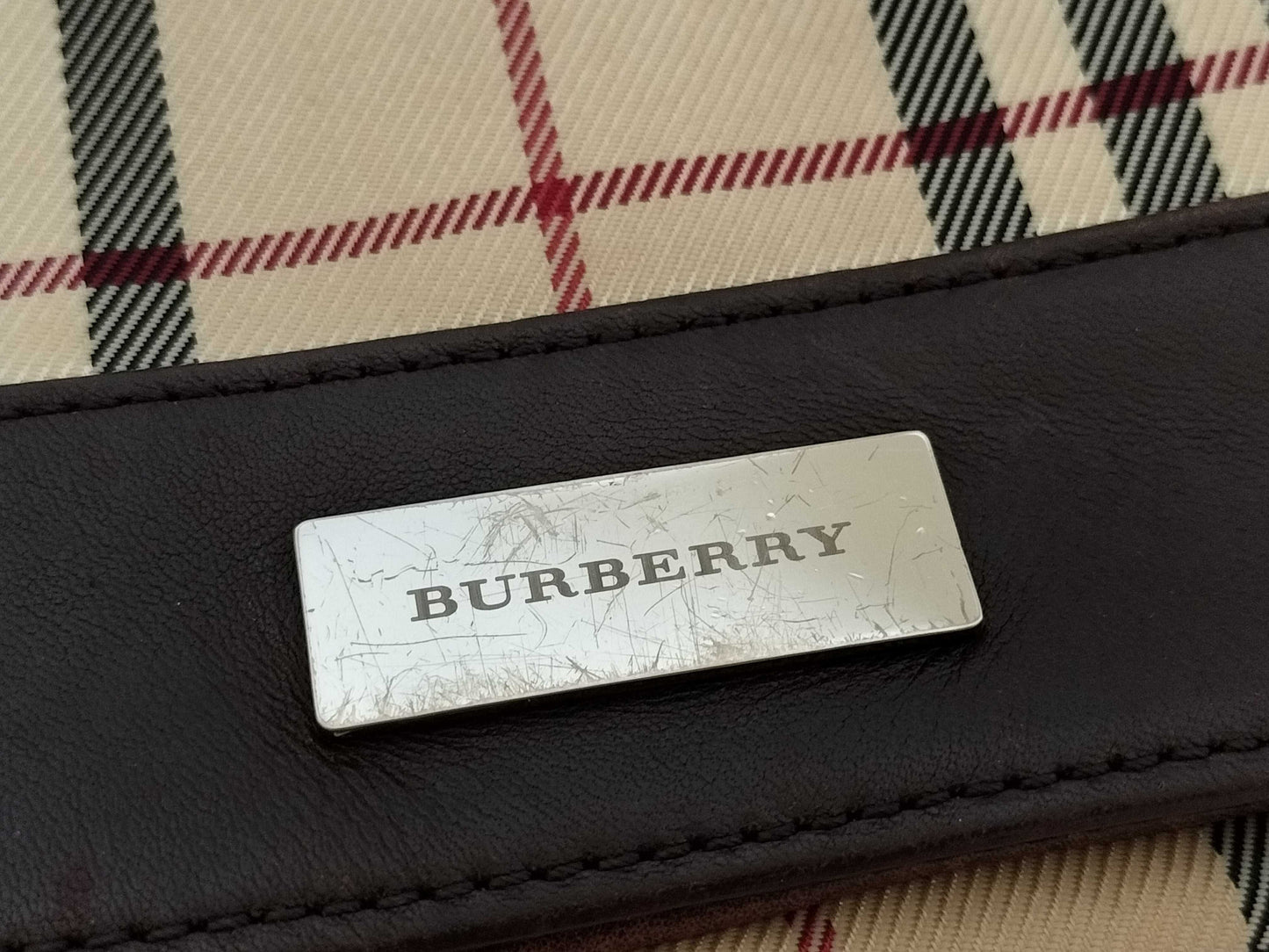 BURBERRY Check Shoulder Bag