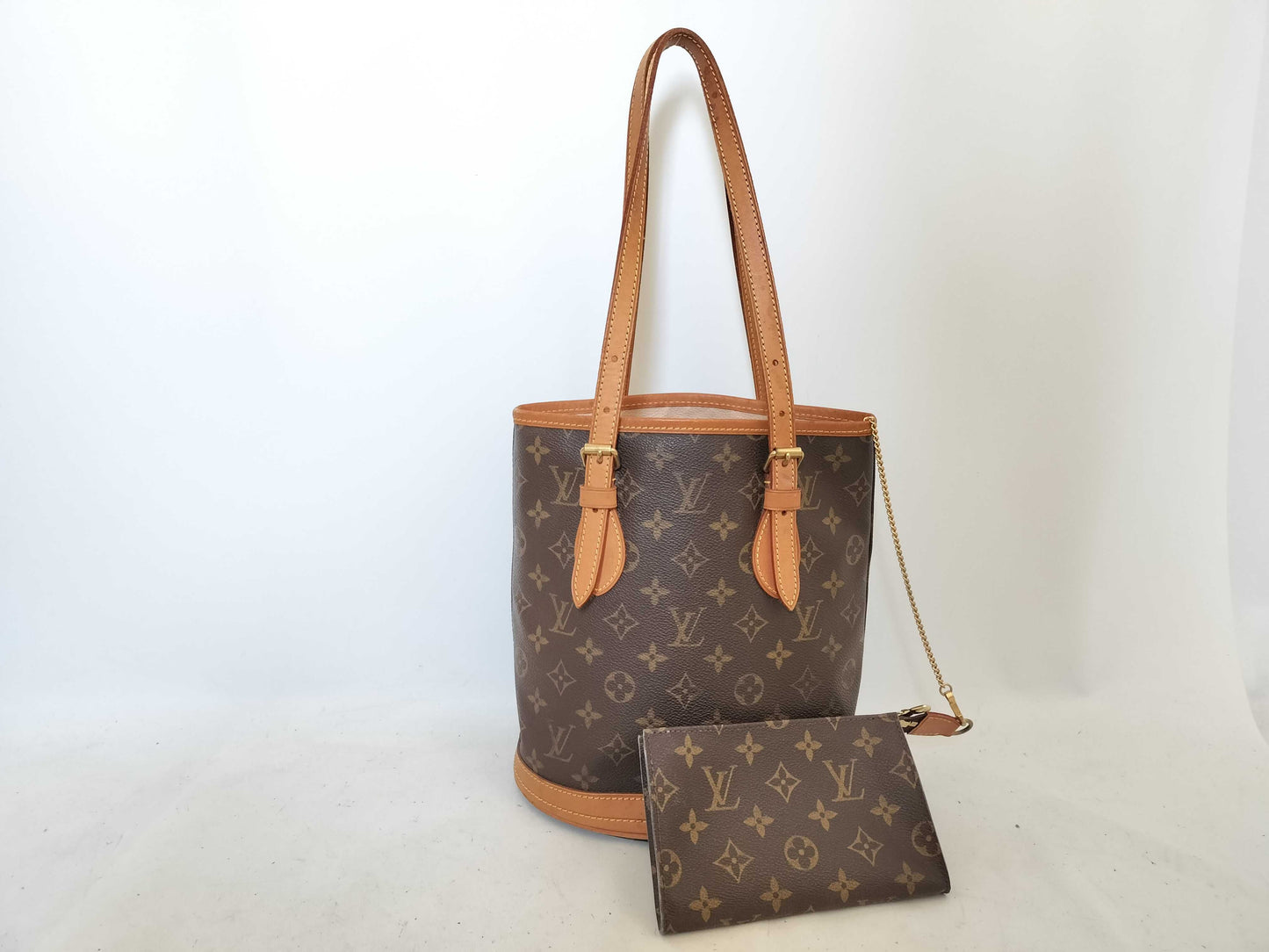 LOUIS VUITTON M42238 Monogram Bucket PM M42238 Monogram Tote Bag
