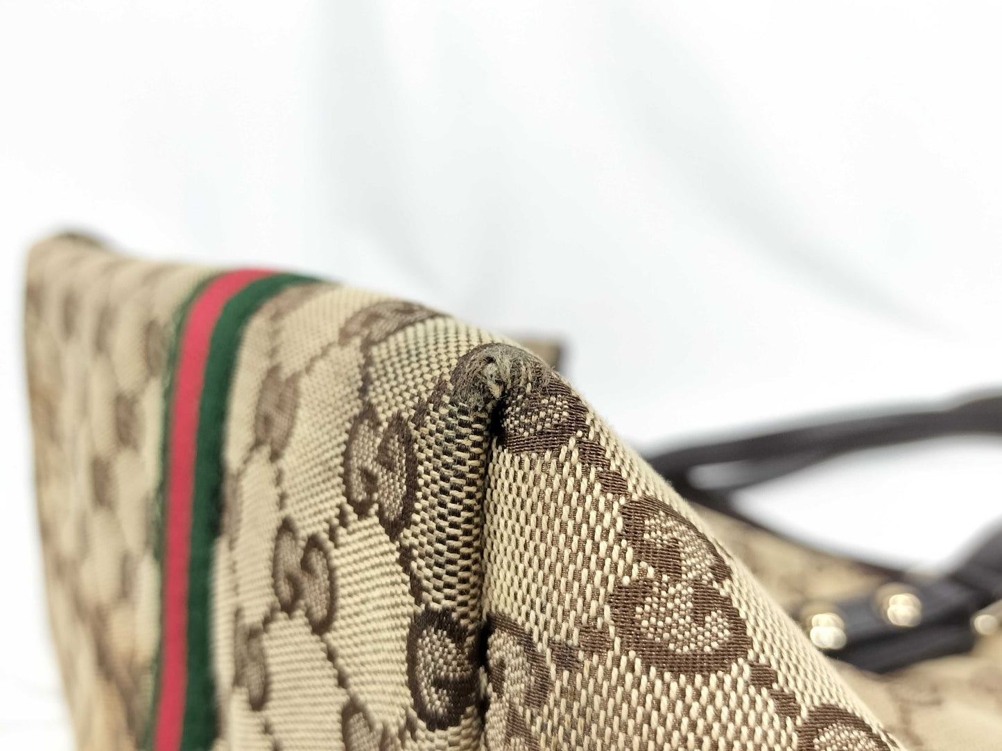 GUCCI GG Canvas Tote Bag 139260 Sherry Line Tote Bag