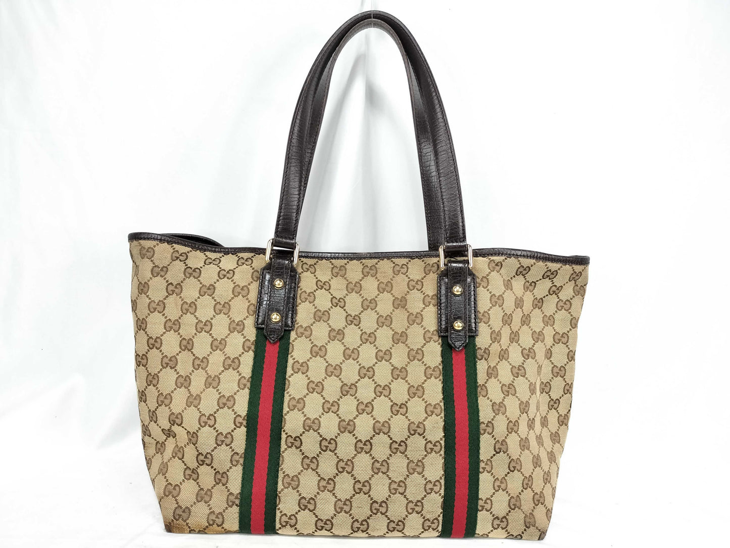 GUCCI GG Canvas Tote Bag 139260 Sherry Line Tote Bag