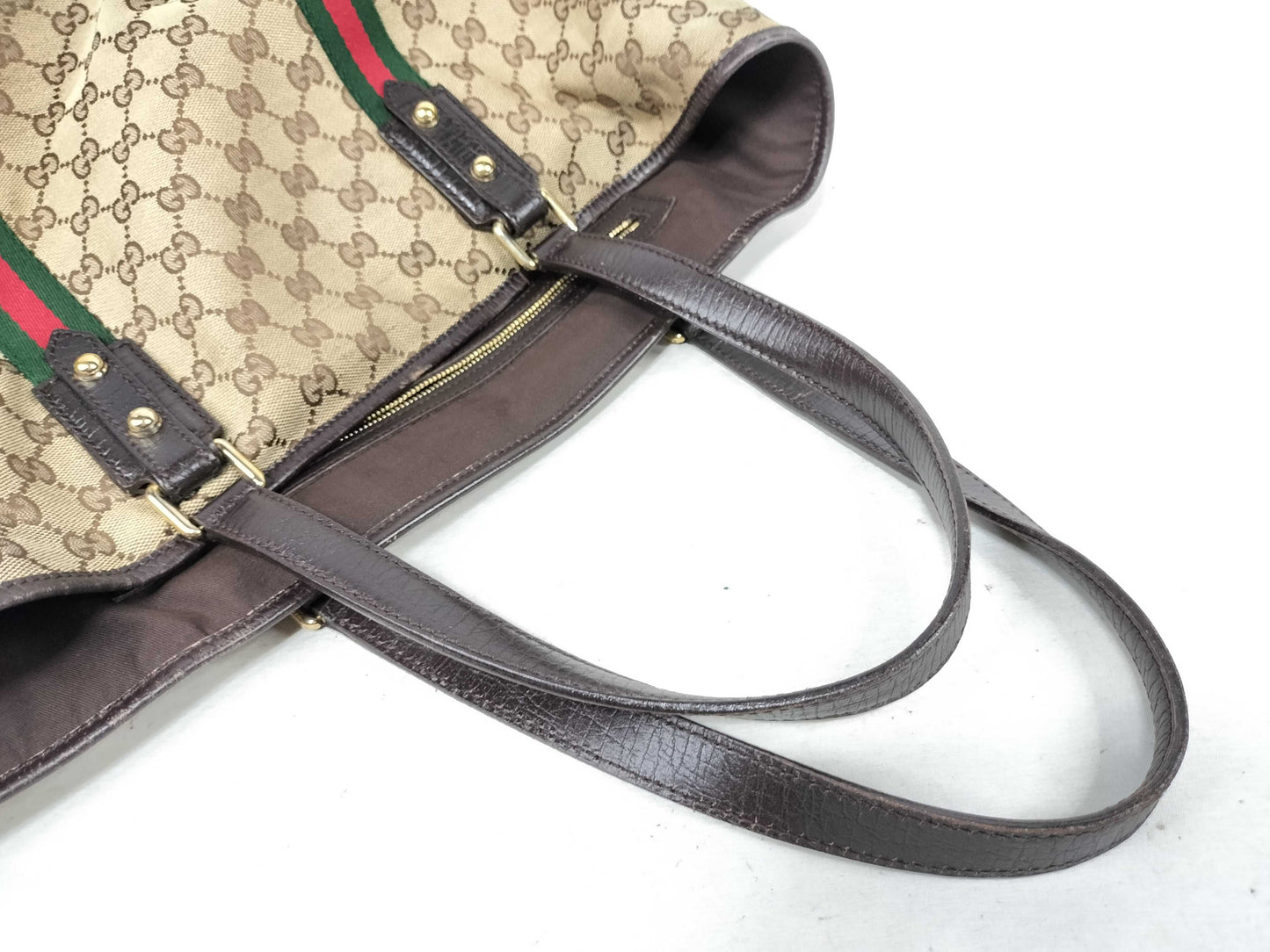 GUCCI GG Canvas Tote Bag 139260 Sherry Line Tote Bag