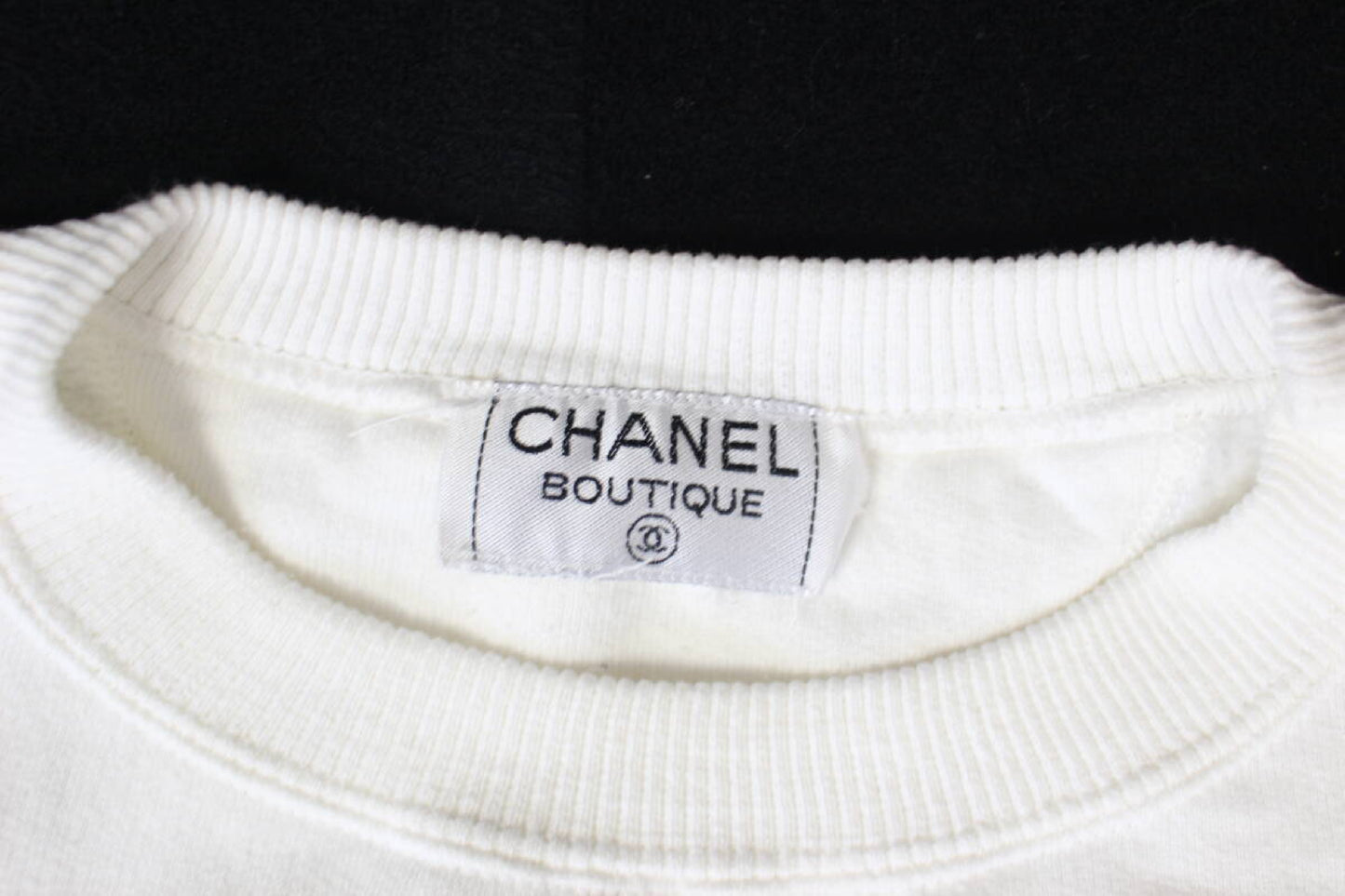CHANEL Logo Sweatshirt, Women's, Size M, Tops