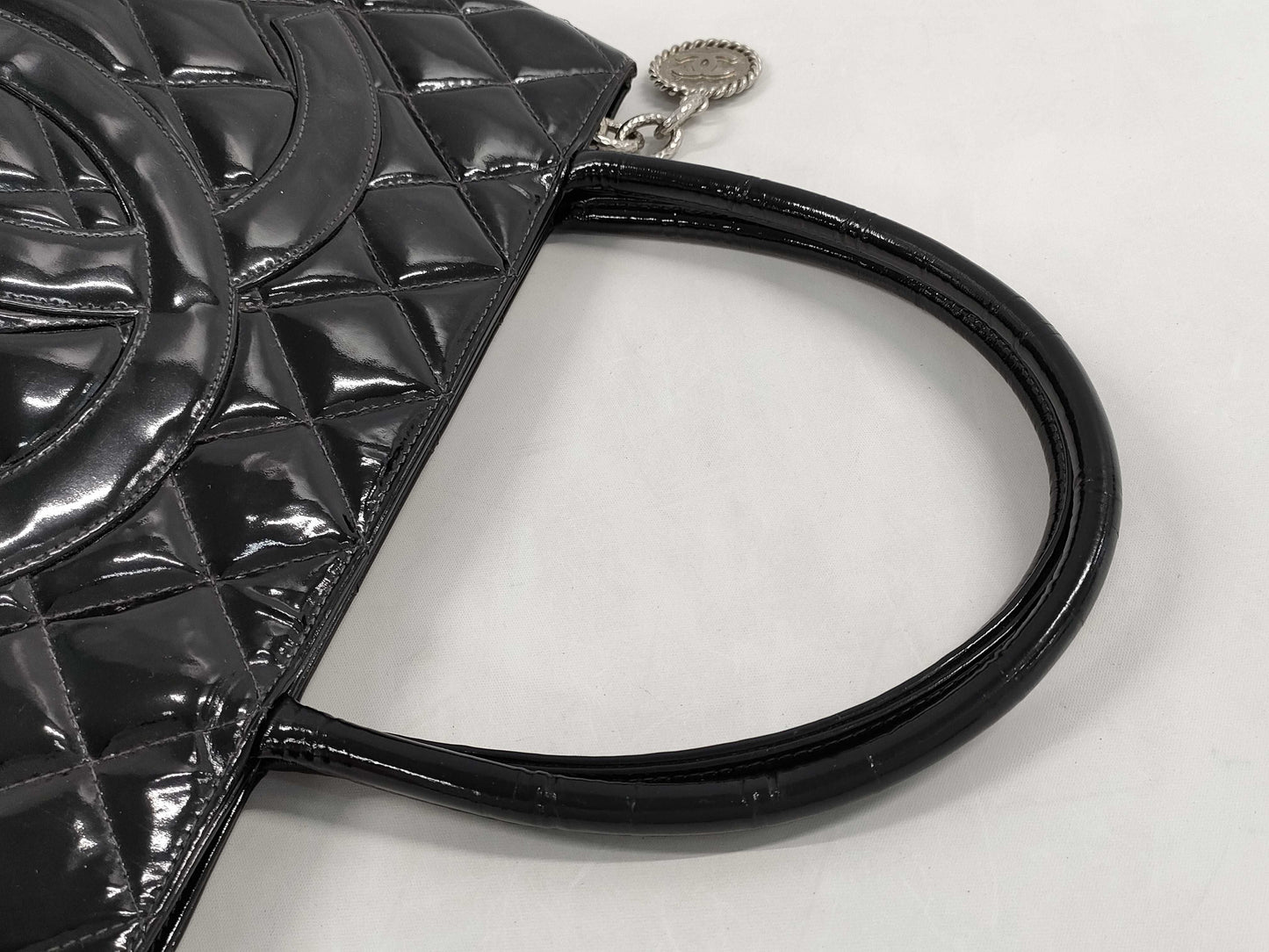 CHANEL Reprint Tote Bag Enamel/Black