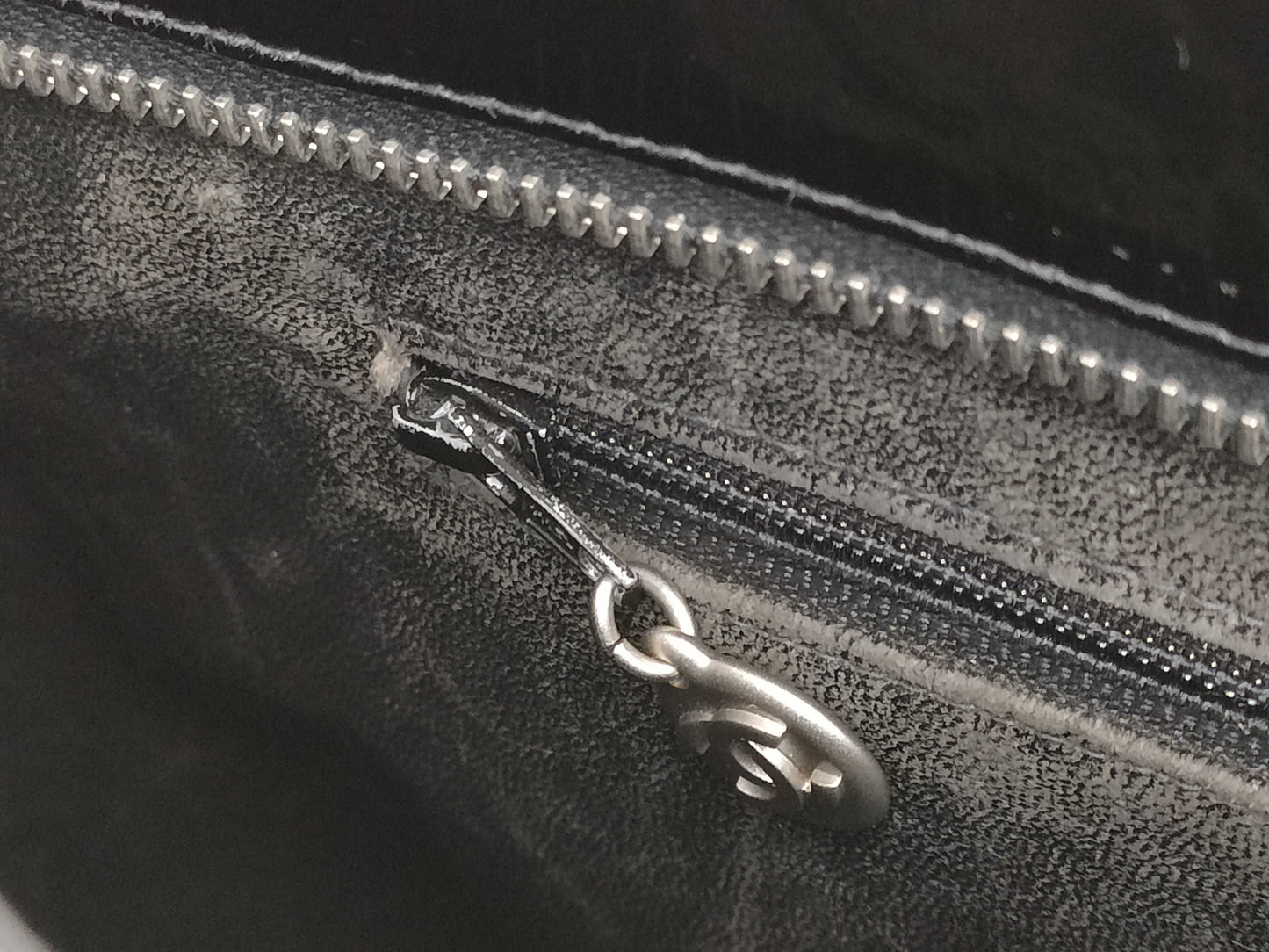 CHANEL Reprint Tote Bag Enamel/Black