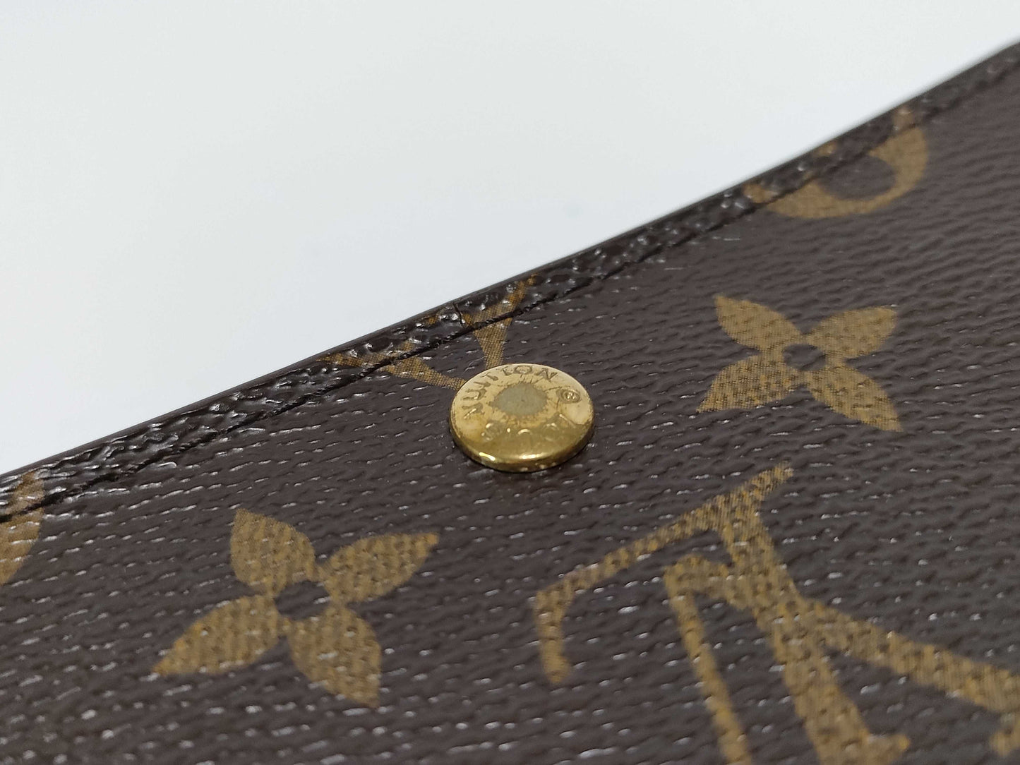 LOUIS VUITTON Monogram L-shaped zipper wallet