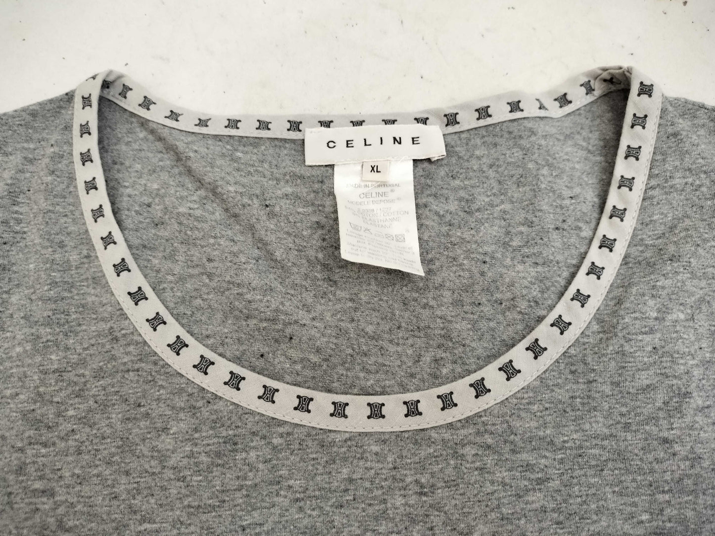 CELINE Short Sleeve T-Shirt Gray T-Shirt