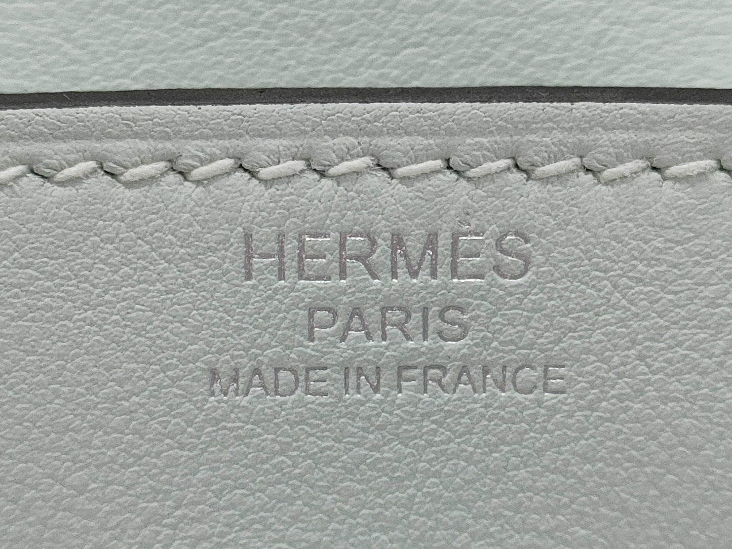 HERMES Birkin 25 Swift/Peppermint Double Stamped Handbag