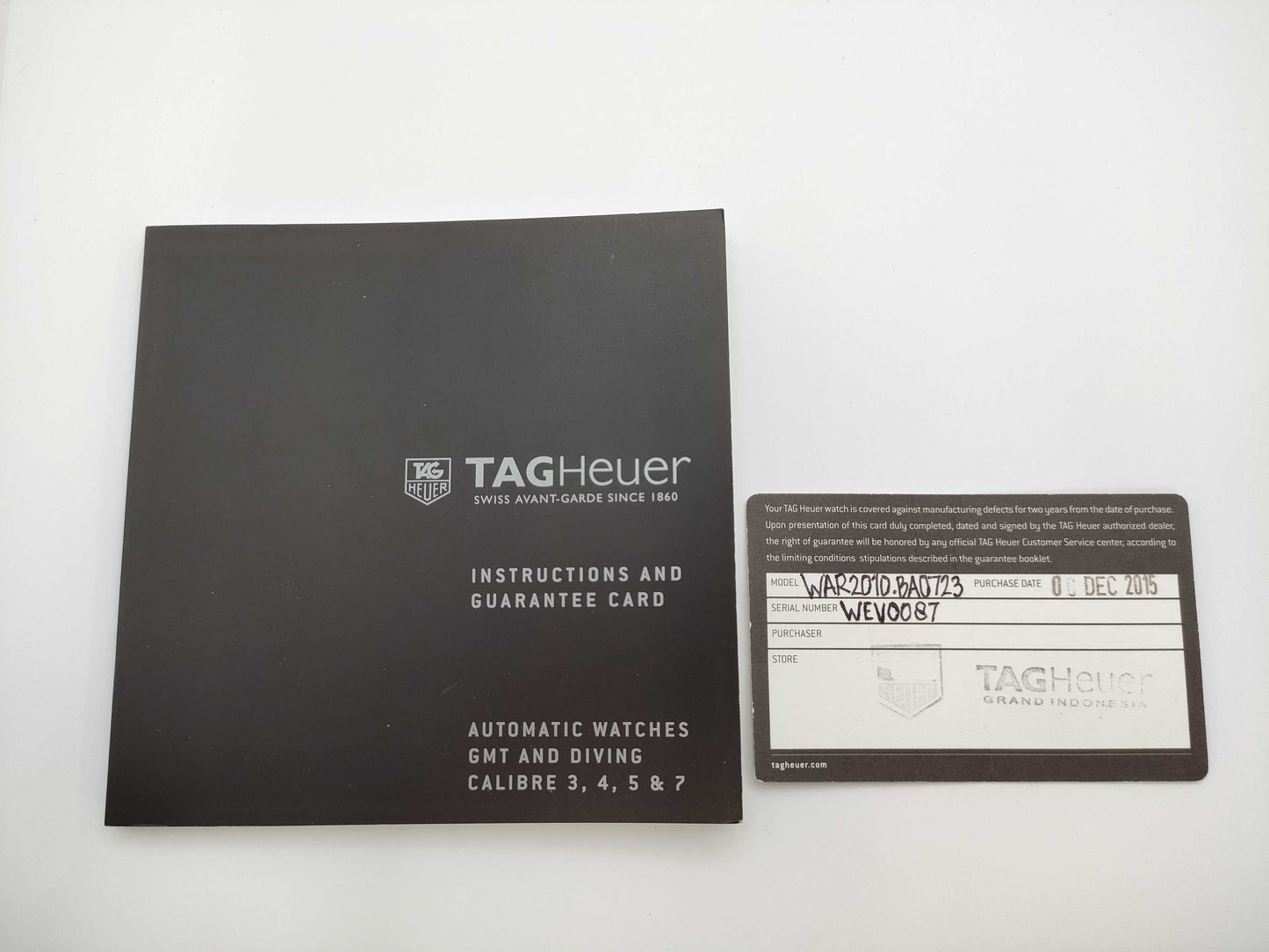TAG Heuer Carrera Calibre 7 Twin Time WAR2010.BA0723 WEV0087 Black Dial Automatic Men's Watch