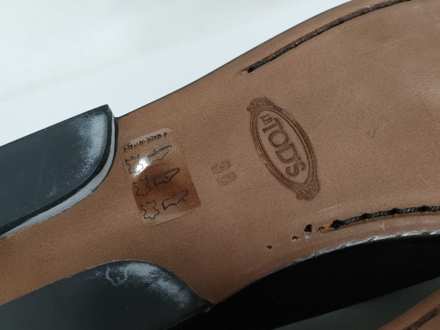 TODS Suede Loafers Size 38 Black