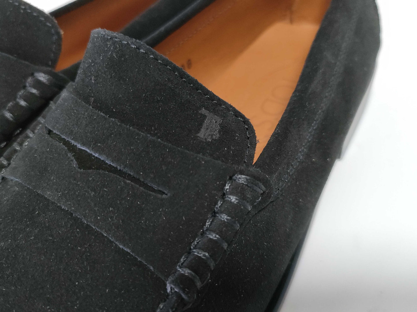 TODS Suede Loafers Size 38 Black