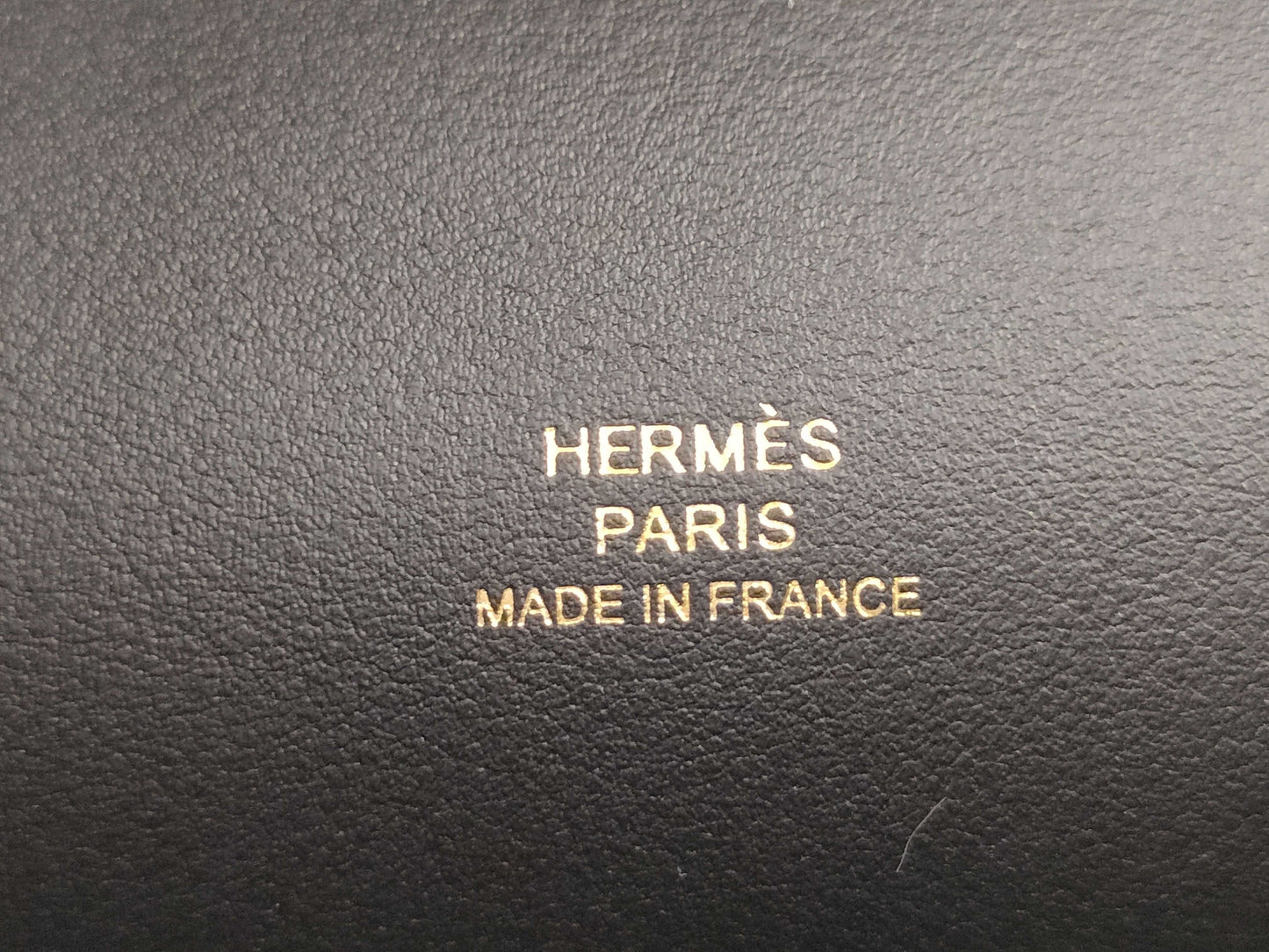 HERMES Pochette Kelly Black Swift W Stamp Gold Hardware Handbag
