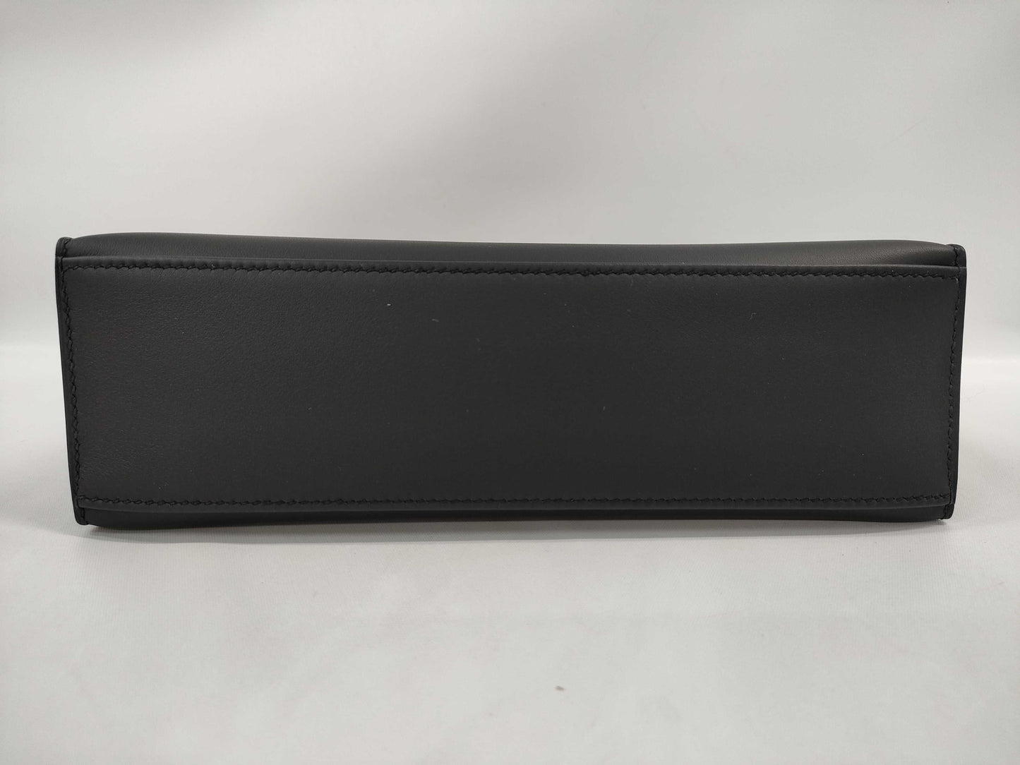 HERMES Pochette Kelly Black Swift W Stamp Gold Hardware Handbag