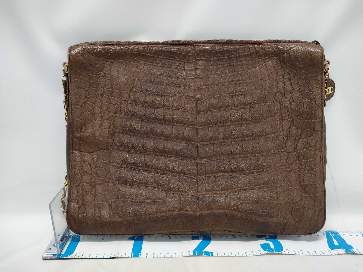 CHANEL Crocodile Chain Shoulder Bag with Seal