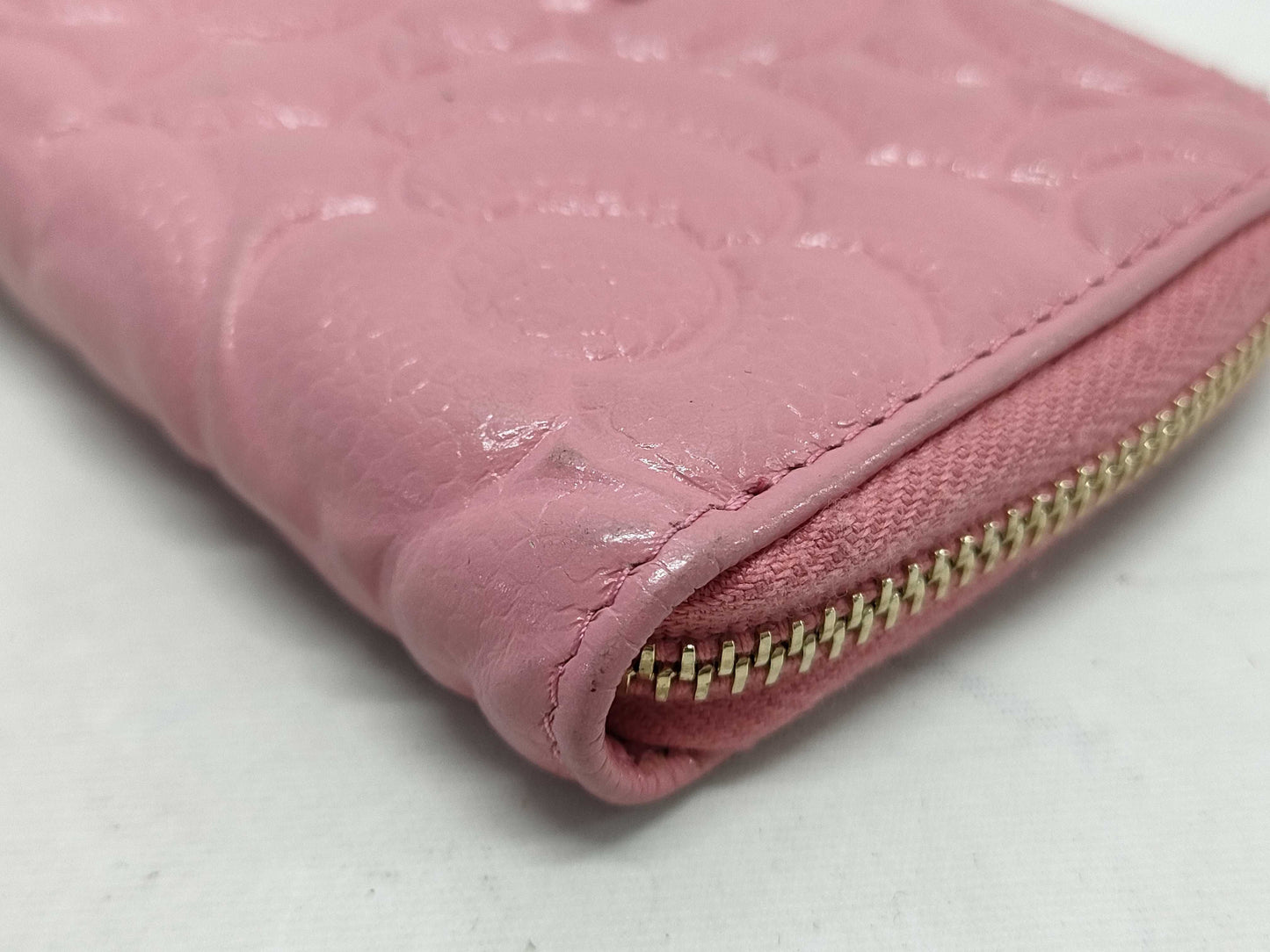 CHANEL Camellia Coin Case, Caviar Pink, No. 29