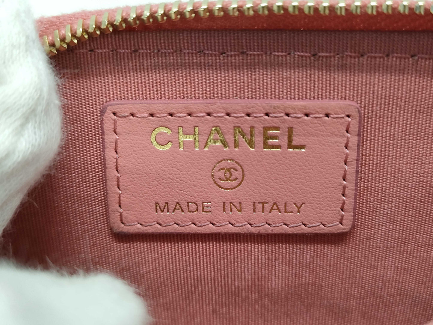 CHANEL Camellia Coin Case, Caviar Pink, No. 29