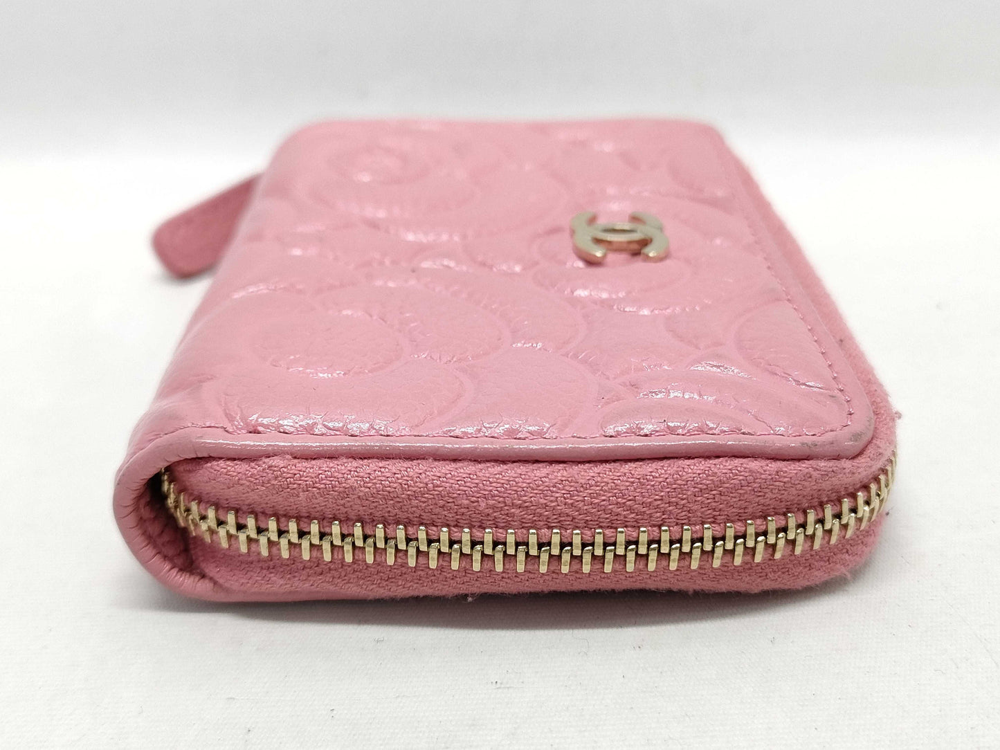 CHANEL Camellia Coin Case, Caviar Pink, No. 29