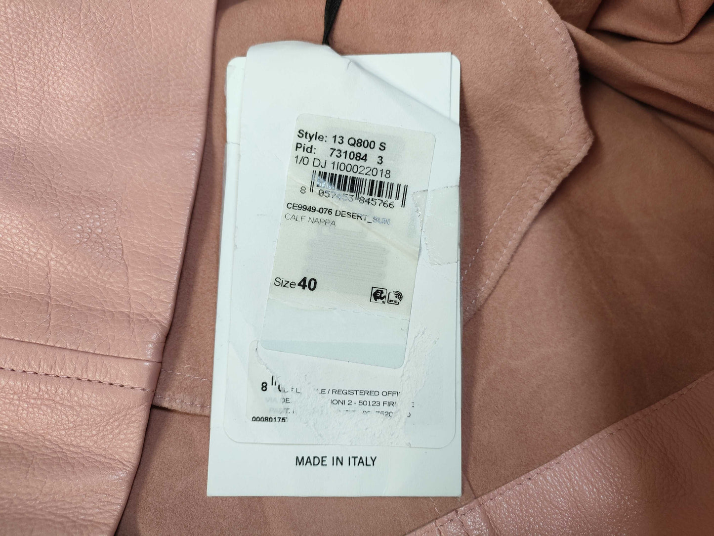 Salvatore Ferragamo Leather Skirt, Pink, Size 40, Belted