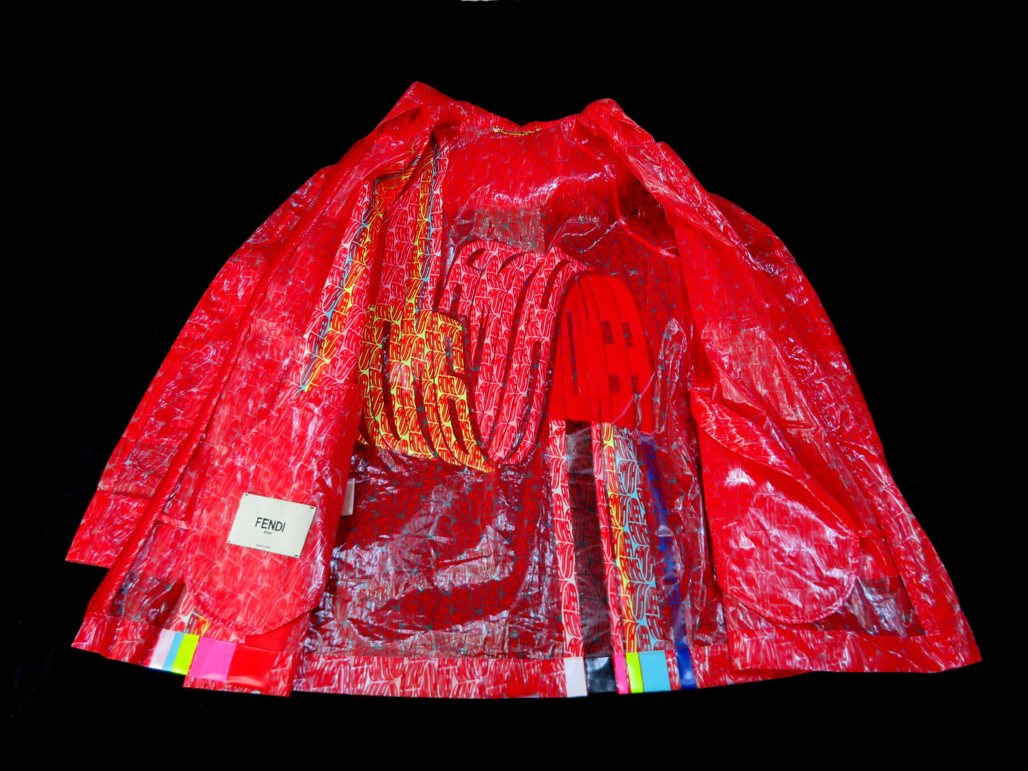 FENDI Zip Hoodie Jacket Size 38 Red Jacket