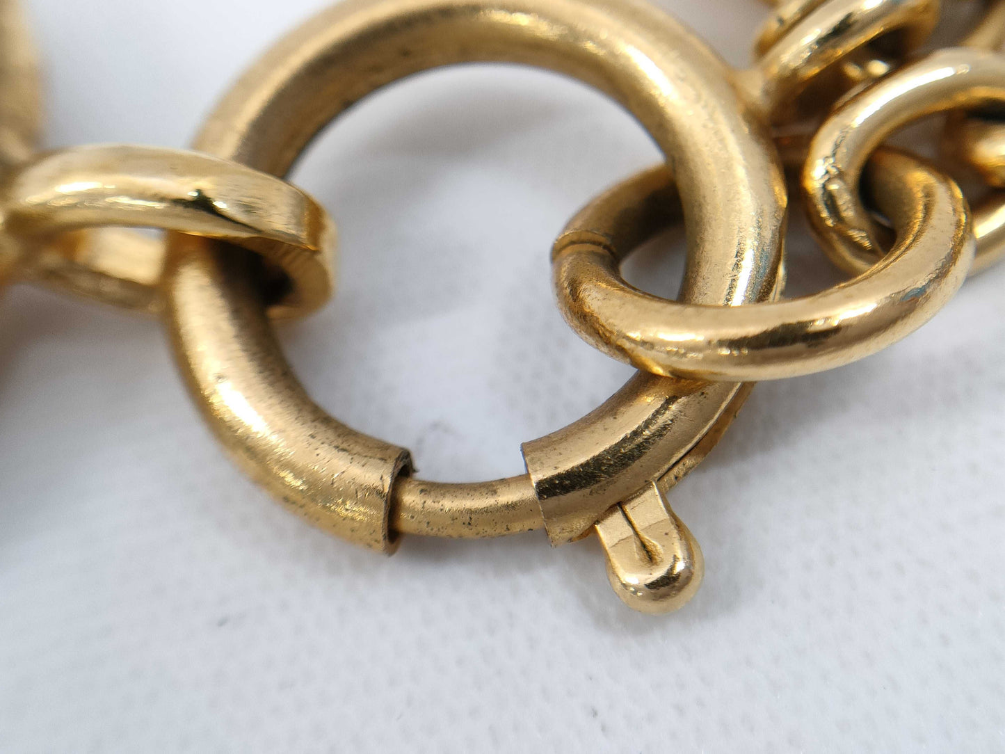 CHANEL Coco Mark Gold Chain Necklace