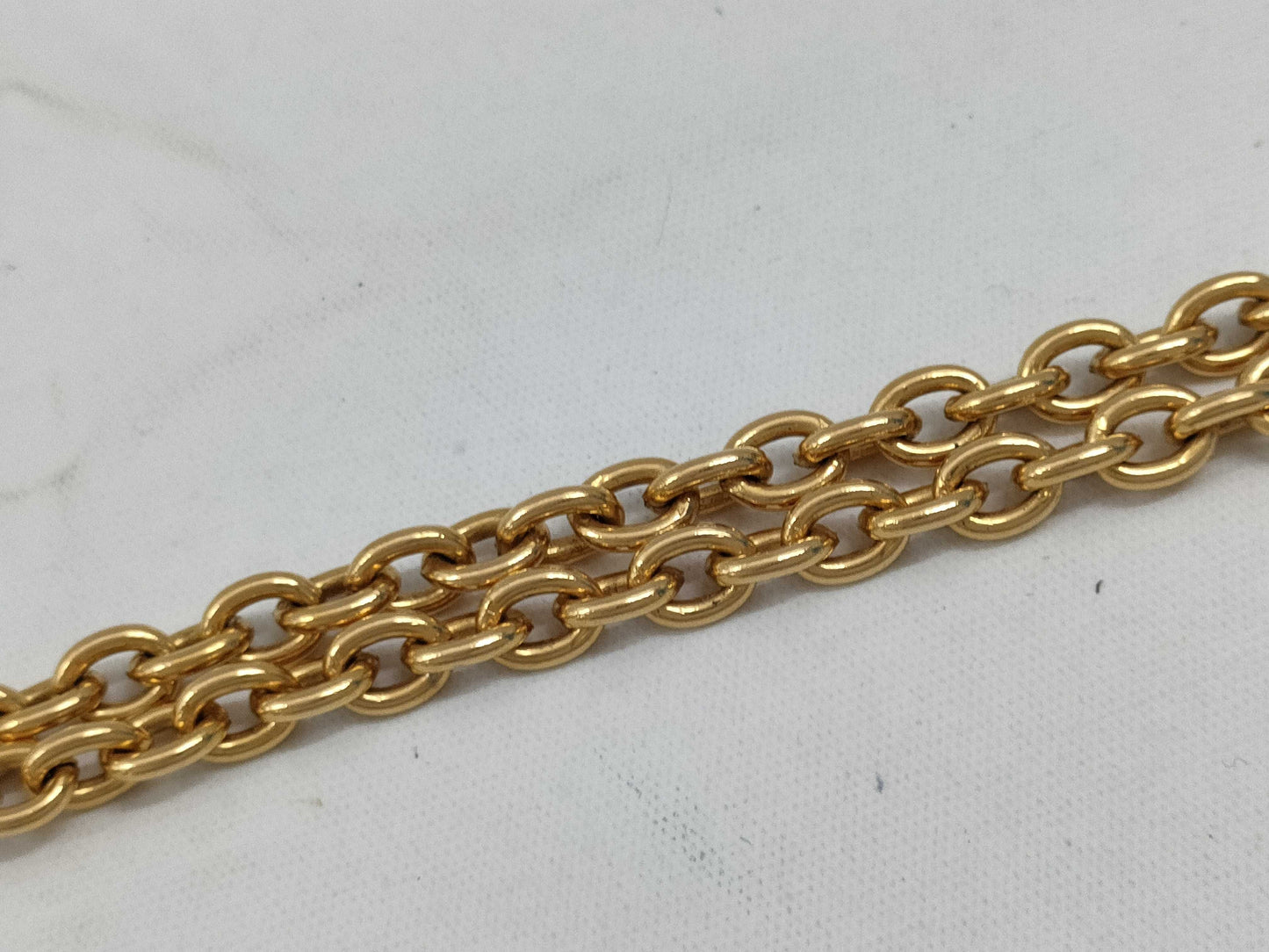 CHANEL Coco Mark Gold Chain Necklace