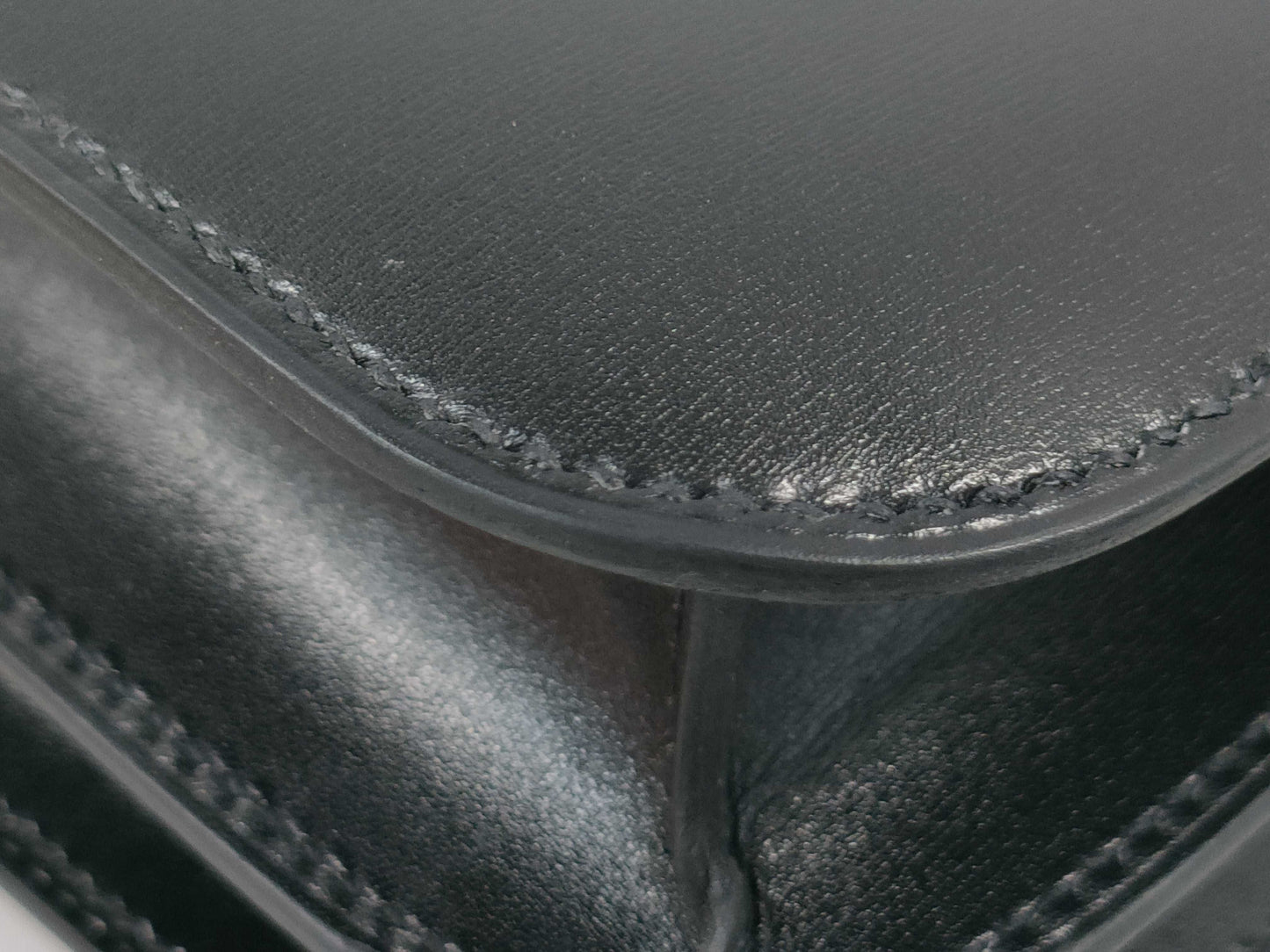 HERMES Constance 3 Miroir Mini Shoulder Bag, Black, Silver Hardware, Box Calf Leather, B Stamp, Perfect Condition