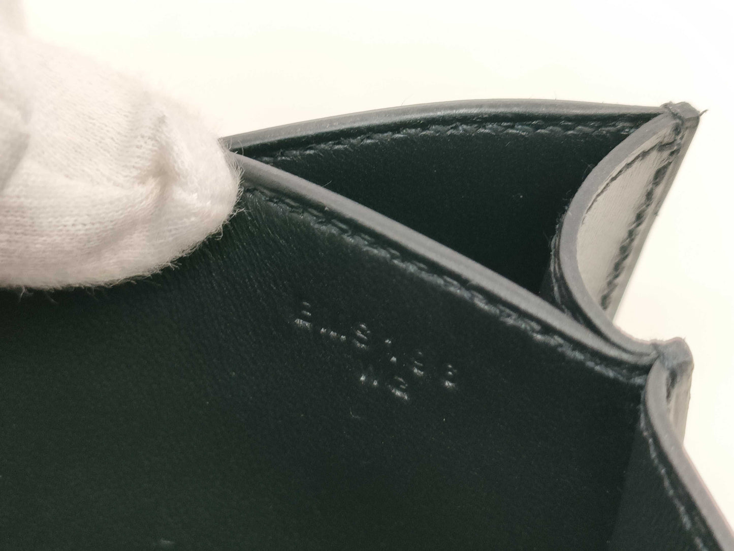 HERMES Constance 3 Miroir Mini Shoulder Bag, Black, Silver Hardware, Box Calf Leather, B Stamp, Perfect Condition