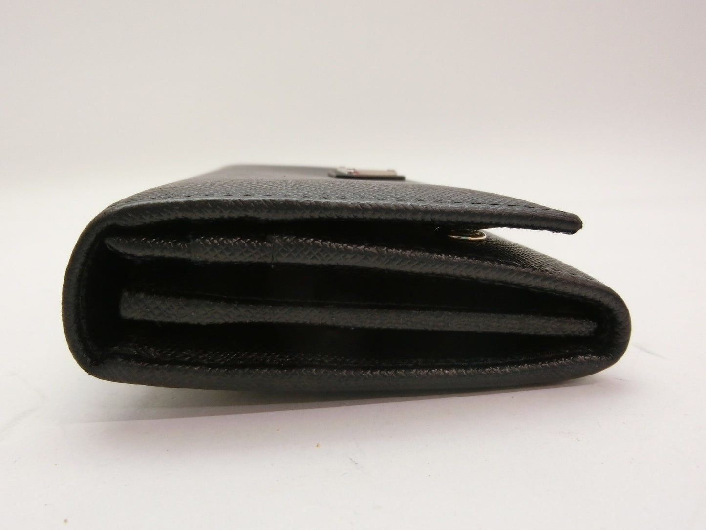 PRADA Saffiano Triangle Logo Wallet