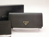 PRADA Saffiano Triangle Logo Wallet