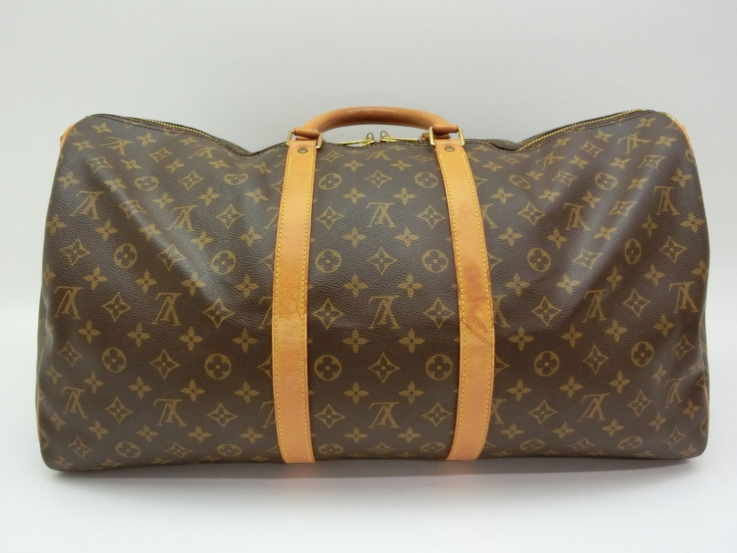 LOUIS VUITTON Monogram Keepall Bandouliere 55 Boston Bag