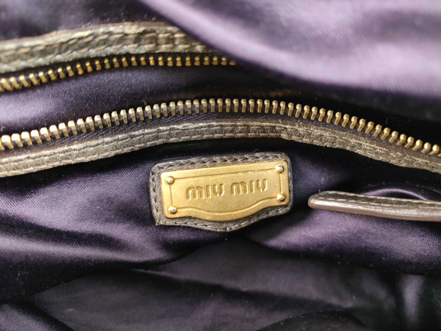 Miu Miu Gray 2-Way Handbag