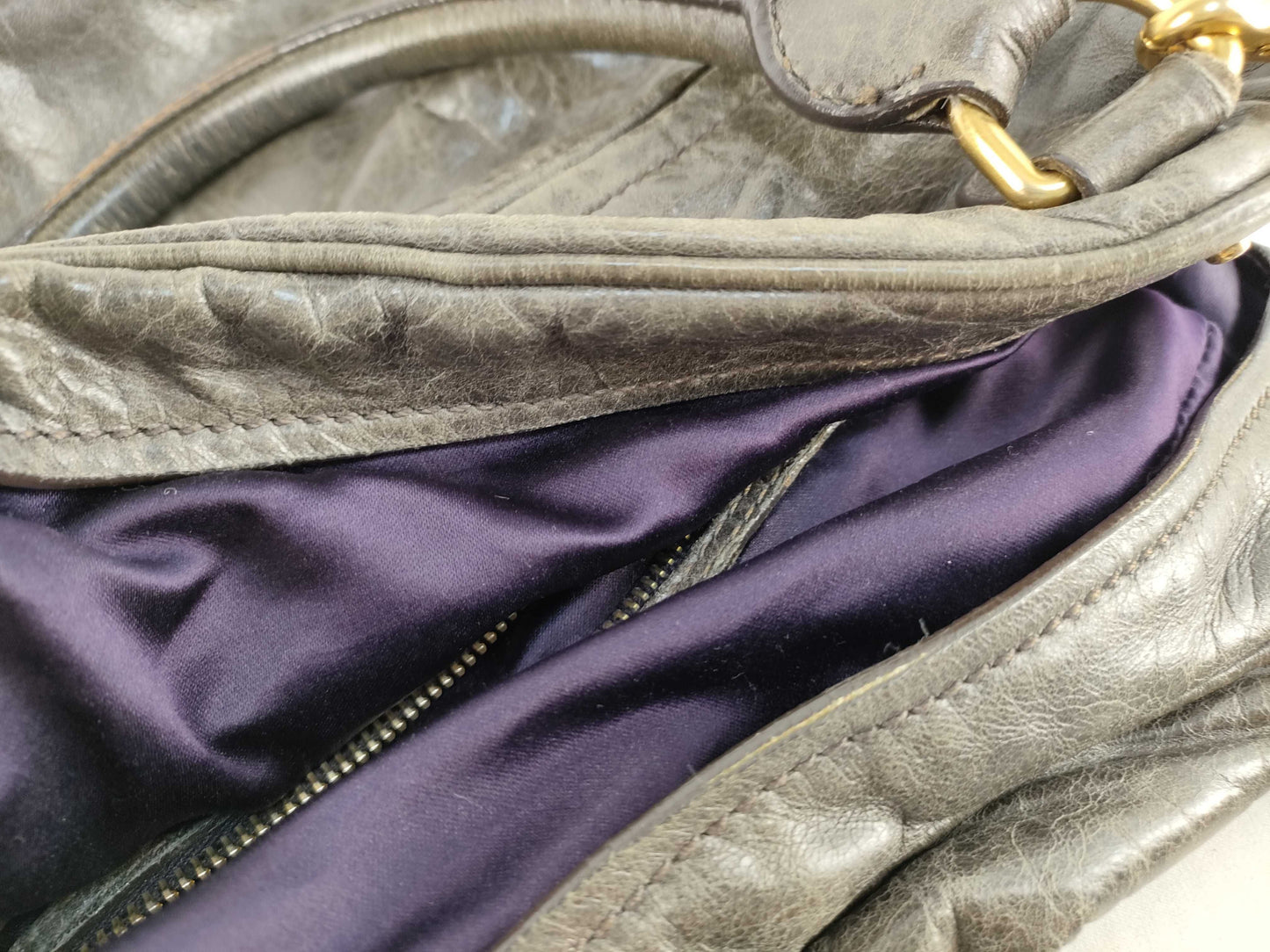 Miu Miu Gray 2-Way Handbag