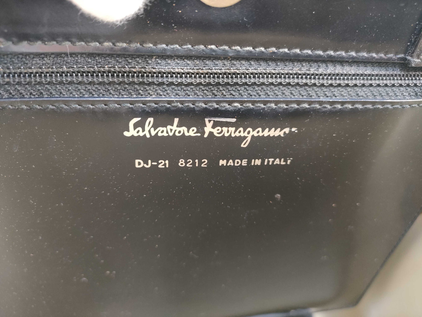 Salvatore Ferragamo Patent Leather Shoulder Tote Bag