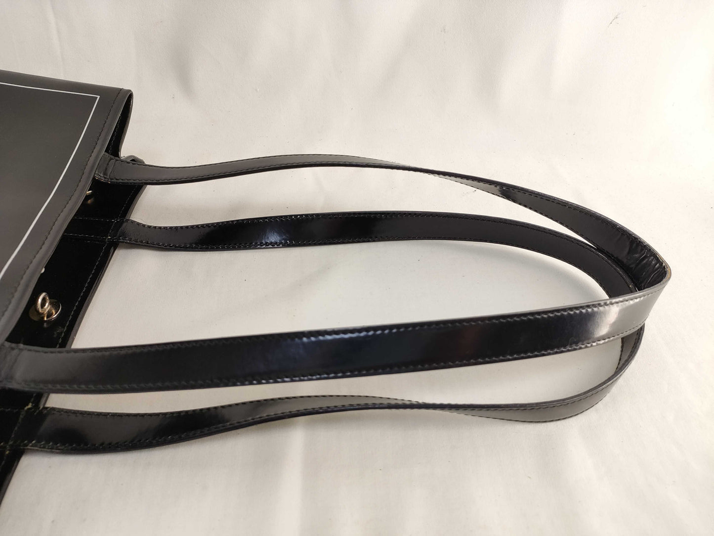 Salvatore Ferragamo Patent Leather Shoulder Tote Bag