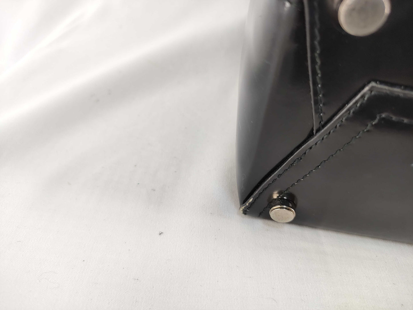 Salvatore Ferragamo Patent Leather Shoulder Tote Bag