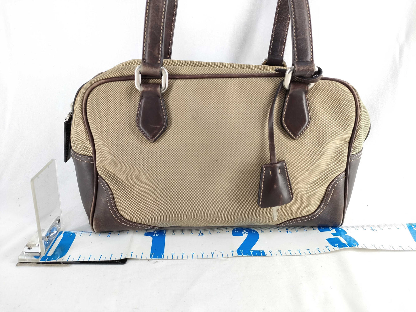PRADA logo jacquard handbag