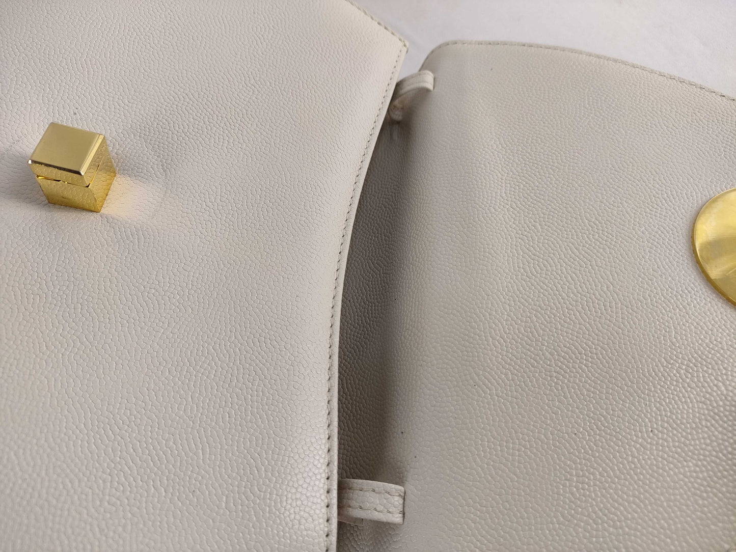 GIVENCHY Turnlock White 2-Way Shoulder Handbag
