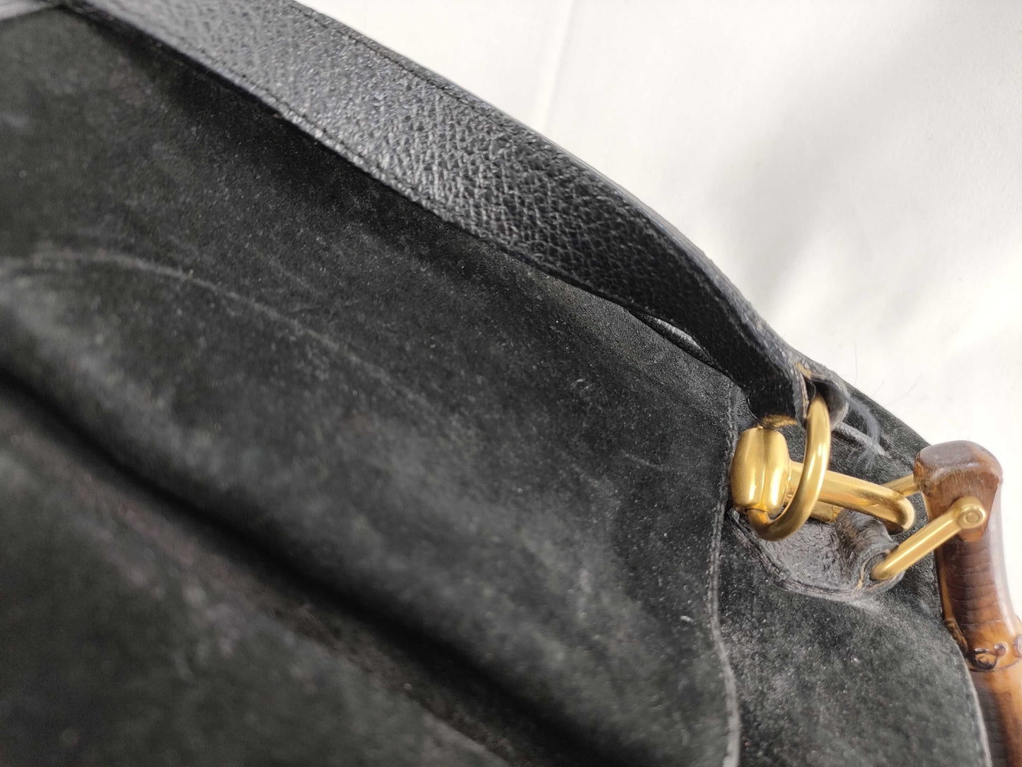 GUCCI Bamboo Old Gucci Bamboo 2-way Shoulder Handbag