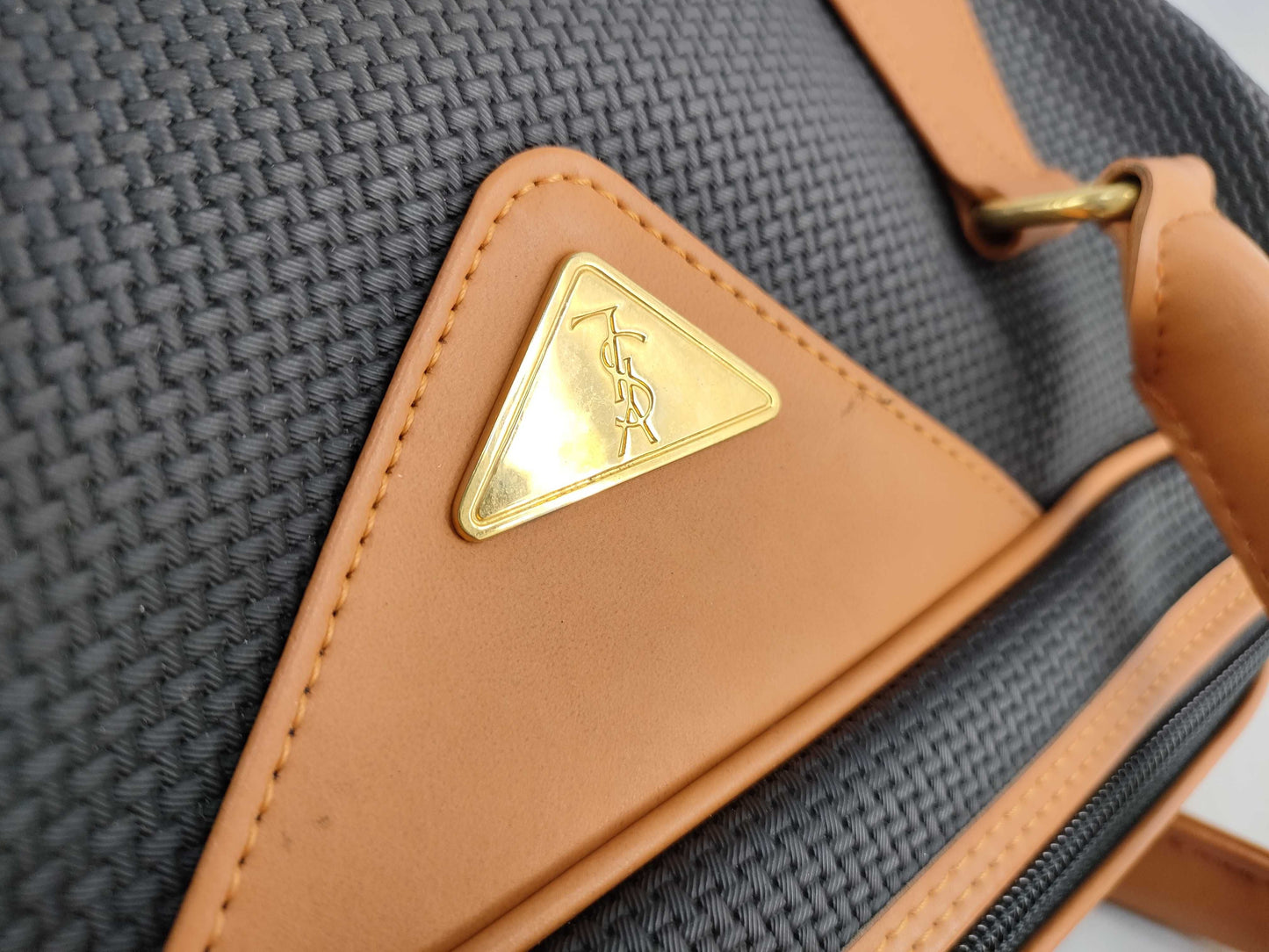 Yves Saint Laurent PVC Leather Black Handbag