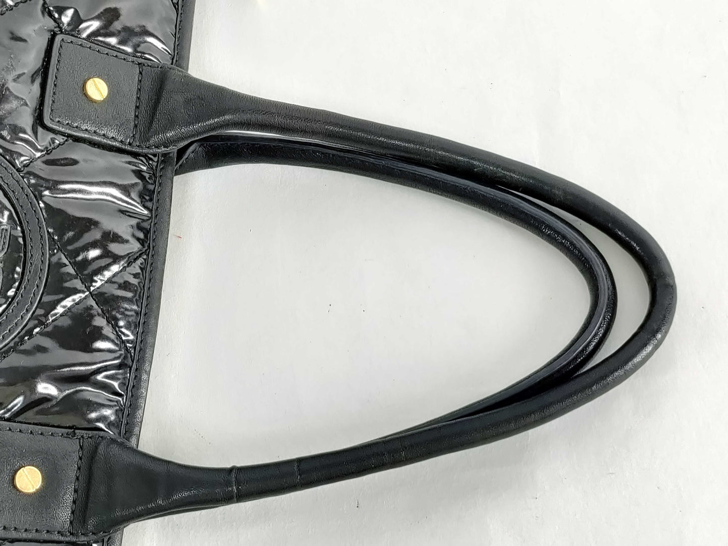 Tory Burch Quilted Tote Black Tote Bag