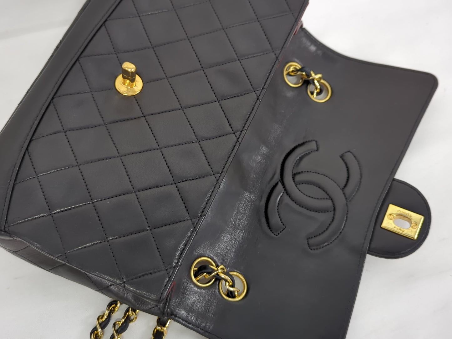 CHANEL Lambskin Matelasse Chain Shoulder Bag with Pouch, #1