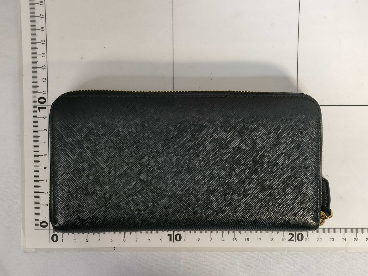 PRADA Prada long wallet with round zipper, black