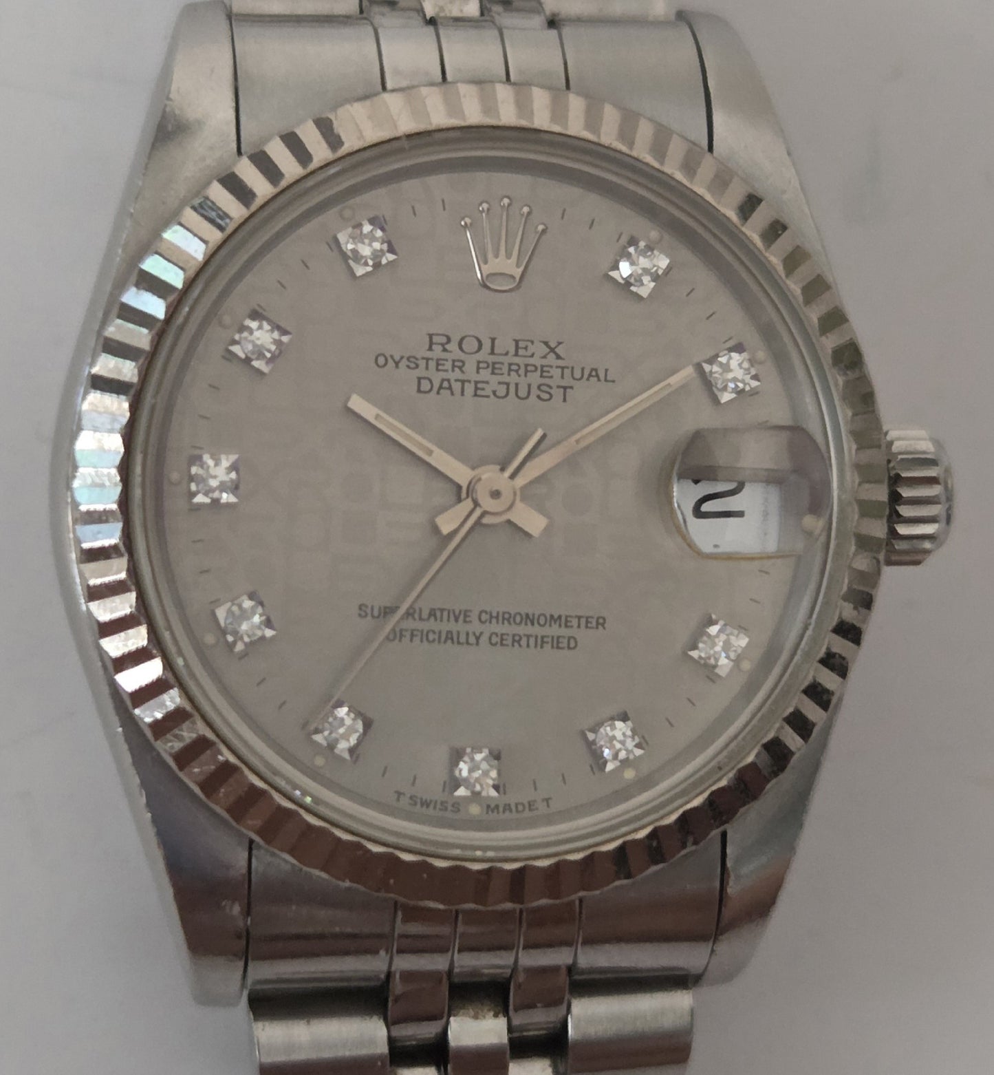 ROLEX 68274G N578026 Silver Pre-Con Boys' Watch