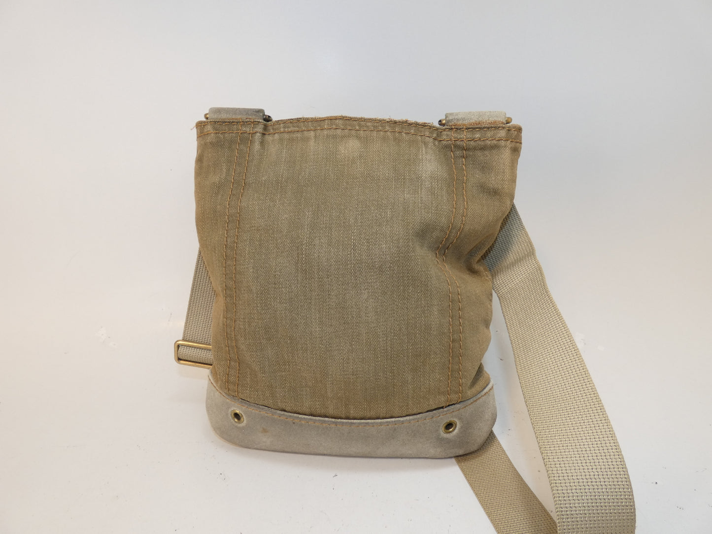 Yves Saint Laurent Canvas Suede Shoulder Bag