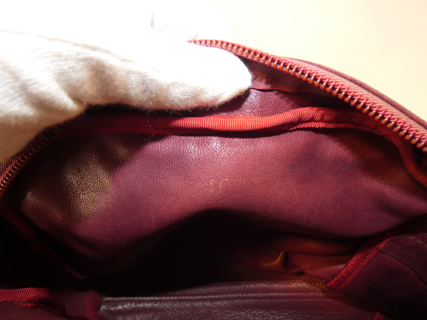 LOEWE Anagram Suede Bordeaux Shoulder Bag