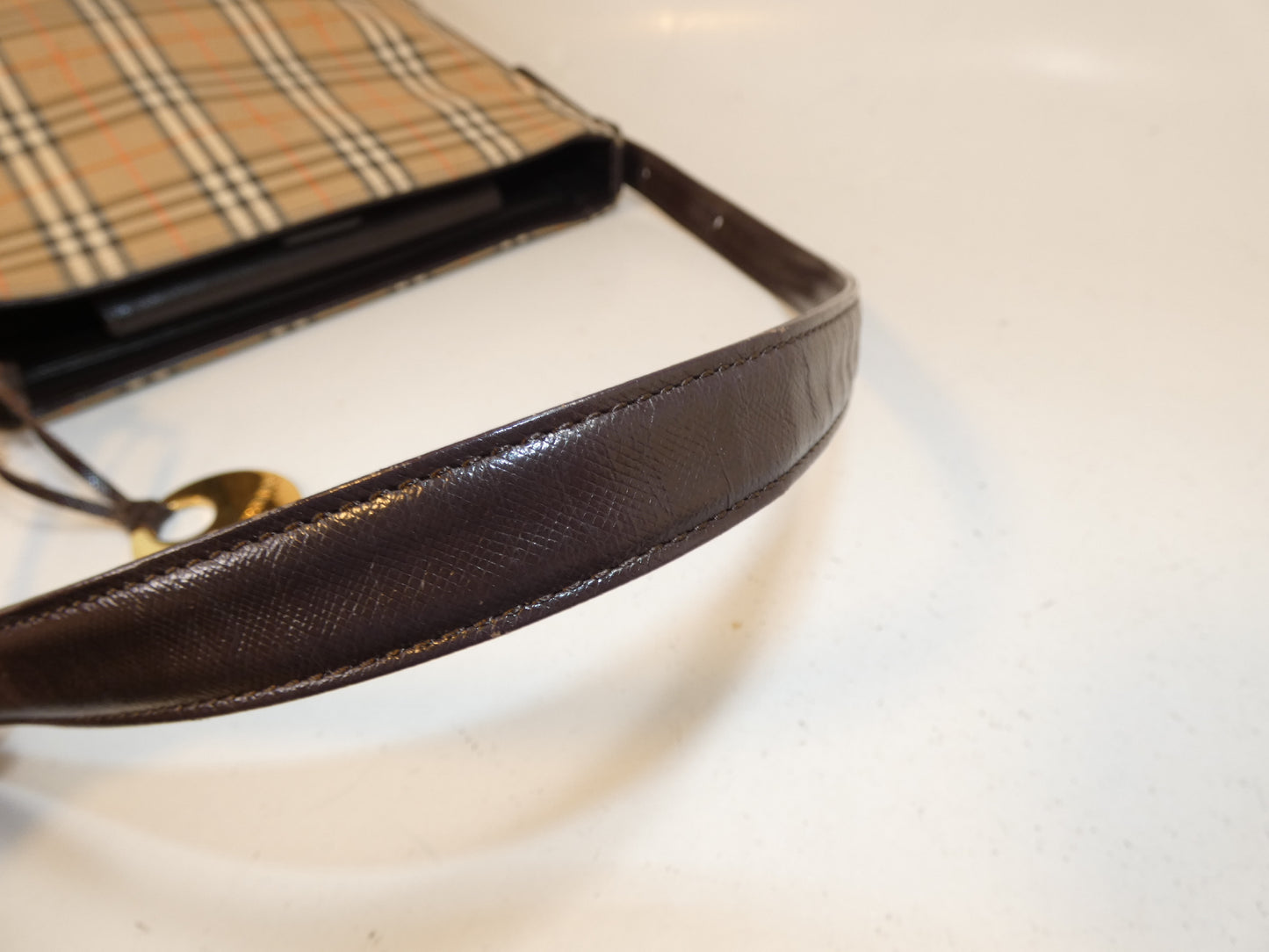 BURBERRY Nova Check Leather One-Shoulder/One-Hand Shoulder Bag
