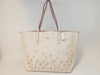 COACH Leather Perforated Flower Hand Tote Bag