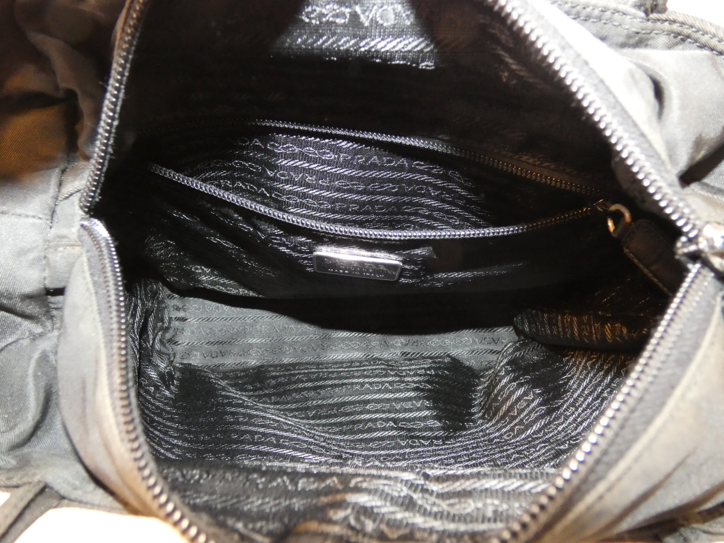 PRADA nylon black handbag